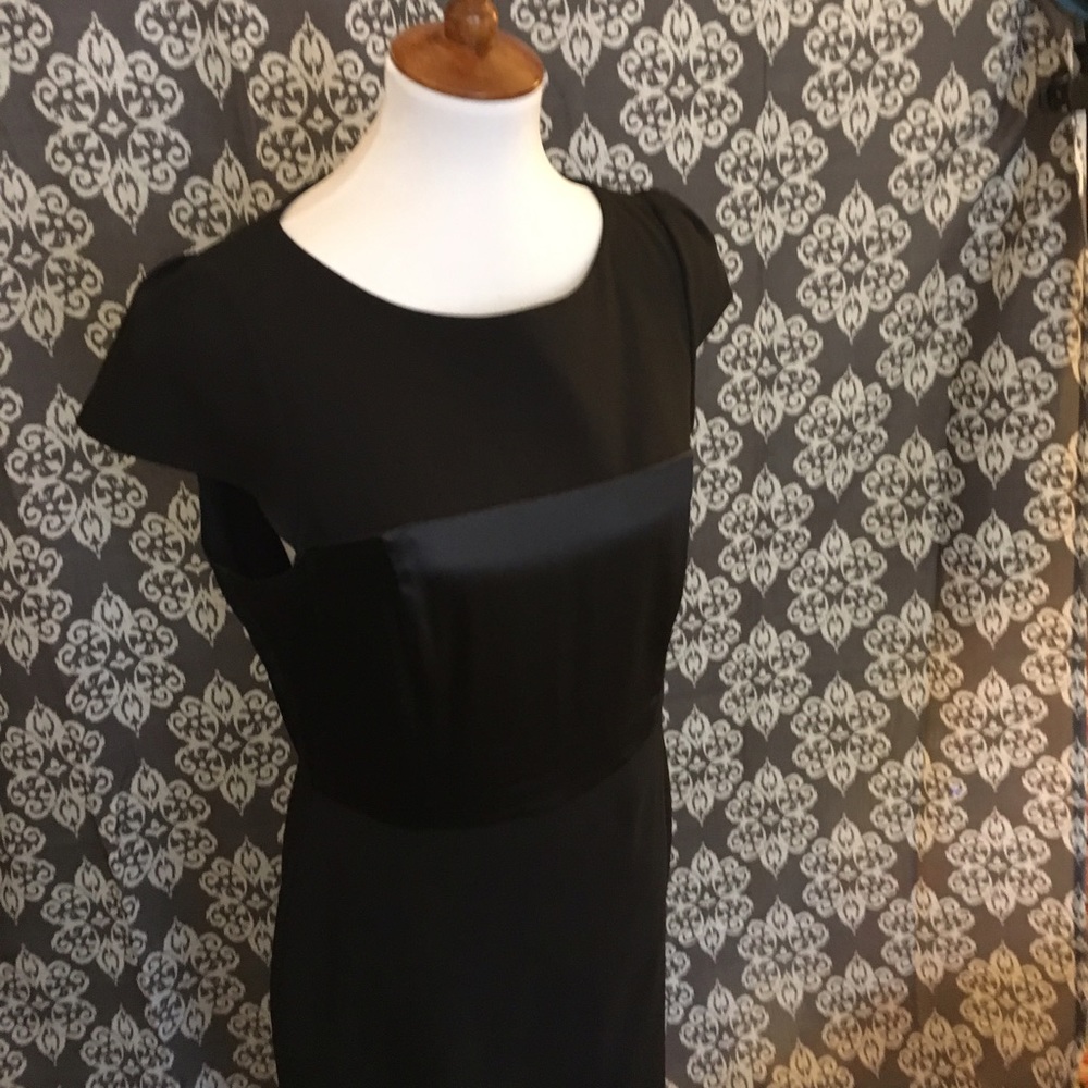 French Connection sheath dress with leather band