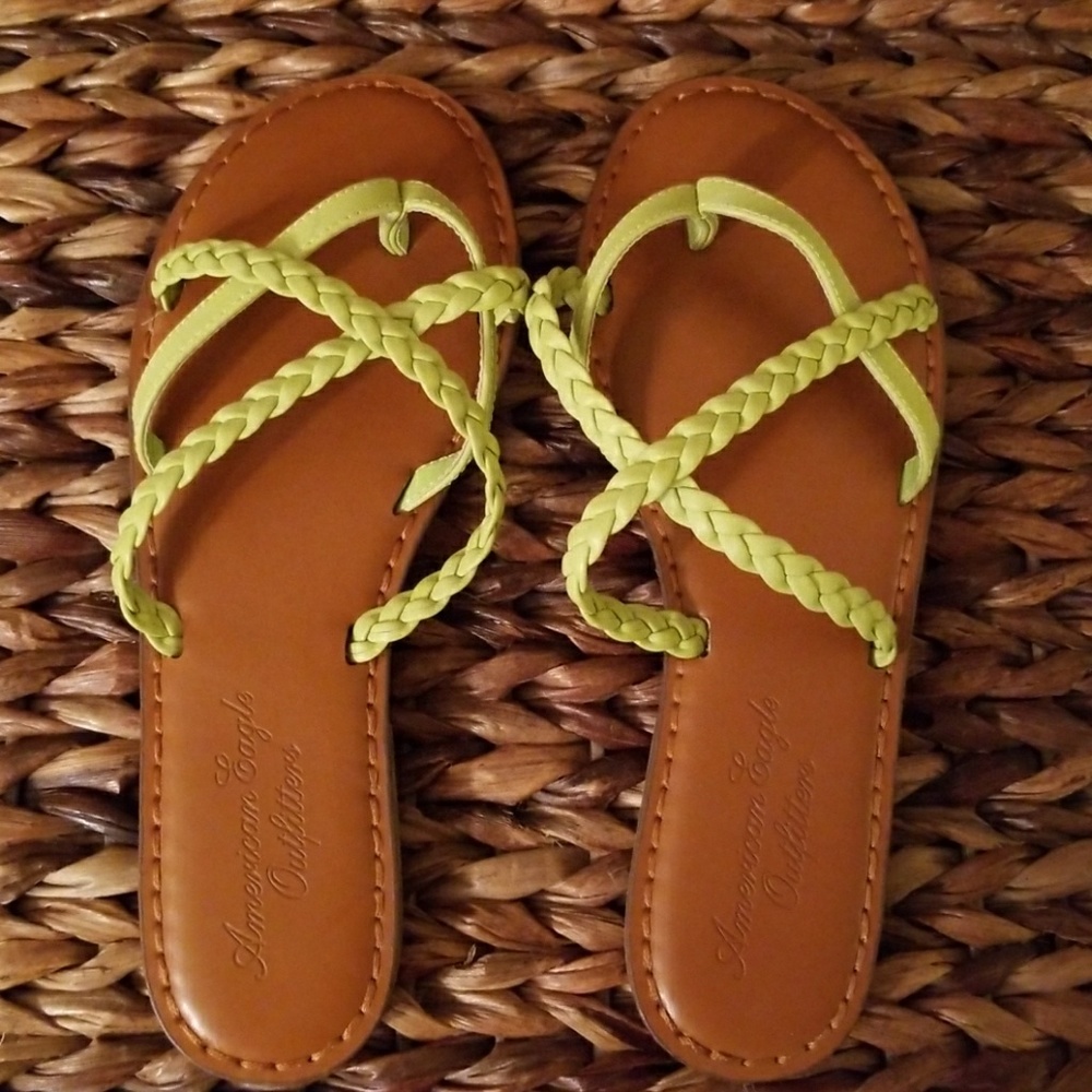American Eagle Strappy Braided Sandals