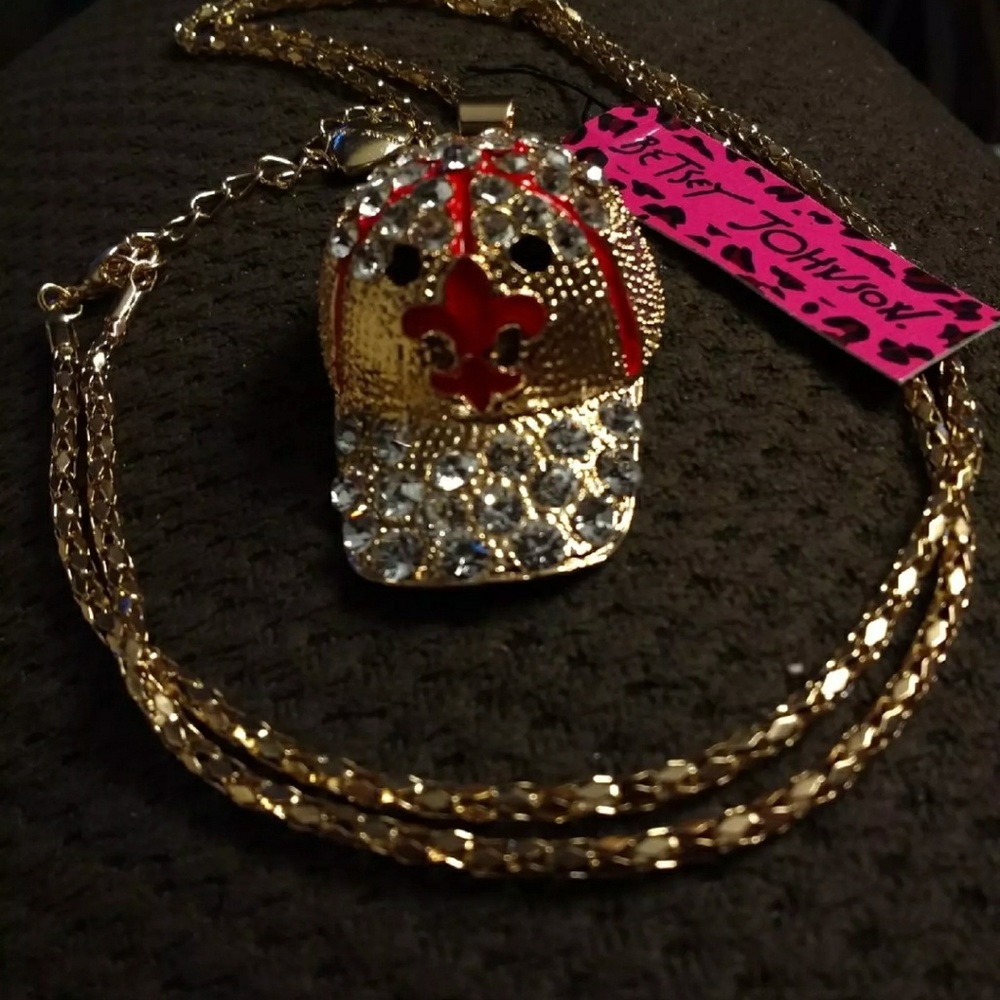 Betsey Johnson Cap Pendant Necklace NWT