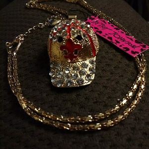 Betsey Johnson Cap Pendant Necklace NWT