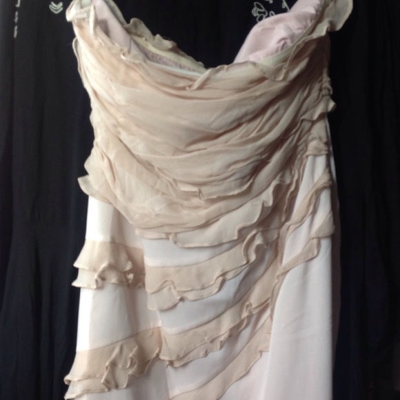 MM COUTURE by MISS ME cream Ruffle Dress NWT - Picture 1 of 7