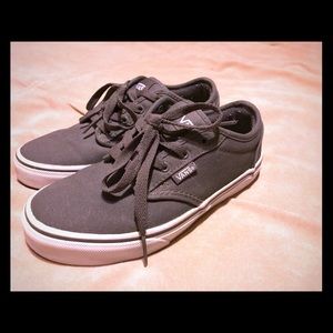 Gray Boy's Vans shoes. Size 3
