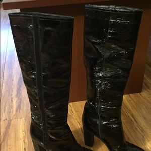 Prada black heeled boots, size 7 (37)