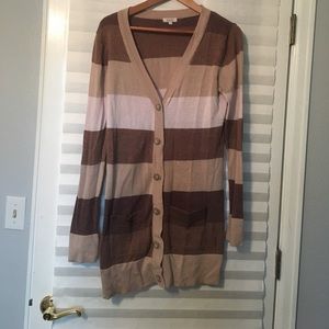 Tan/brown sweater cardigan