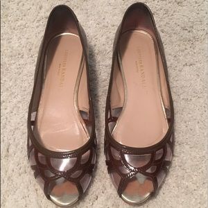 Loeffler Randall patent and plexi flats