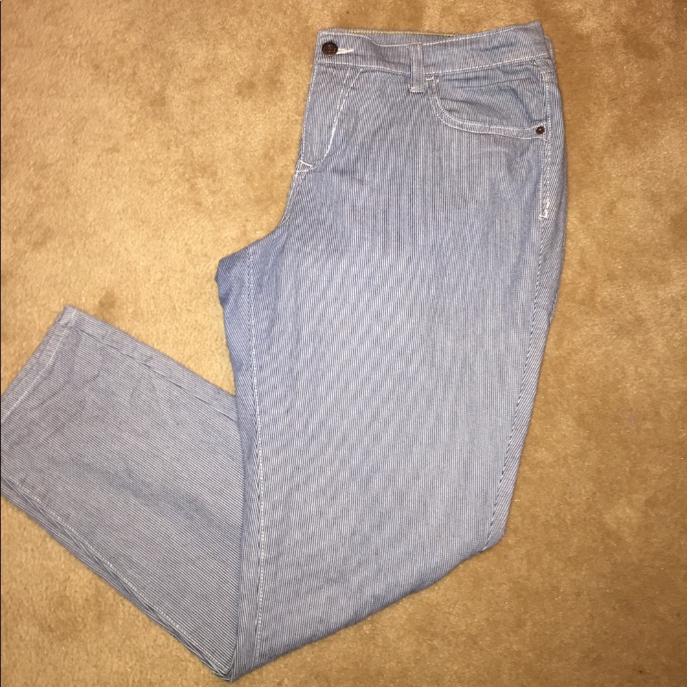 Blue and white striped. Old Navy pants. LIKE NEW!