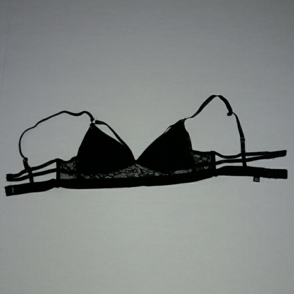 XOXO black cage bralette