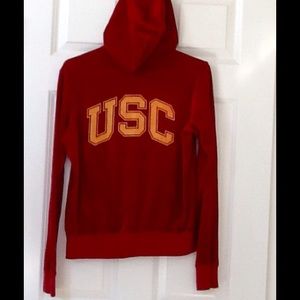 USC Trojan Zippered Maroon Hoodie