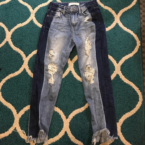 Hidden Jeans Jeans - Hidden Jeans Two Toned Distressed Jeans Hidden Jeans Jeans - Hidden Jeans Two Toned Distressed Jeans