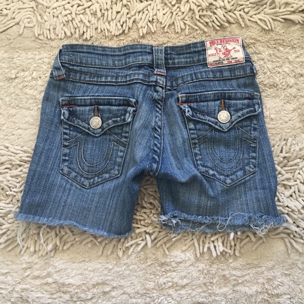 💕True Religion Cut- off Jean shorts-Stretch