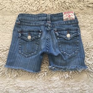 💕True Religion Cut- off Jean shorts-Stretch