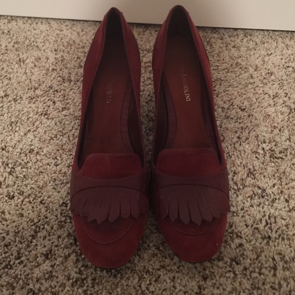 Enzo Angiolini burgundy red pumps
