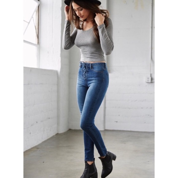 PacSun Denim - NWT pacsun Lace Up bullhead very high rise jeans