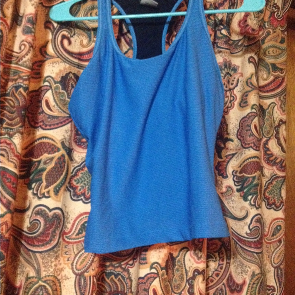 Blue nike sports top