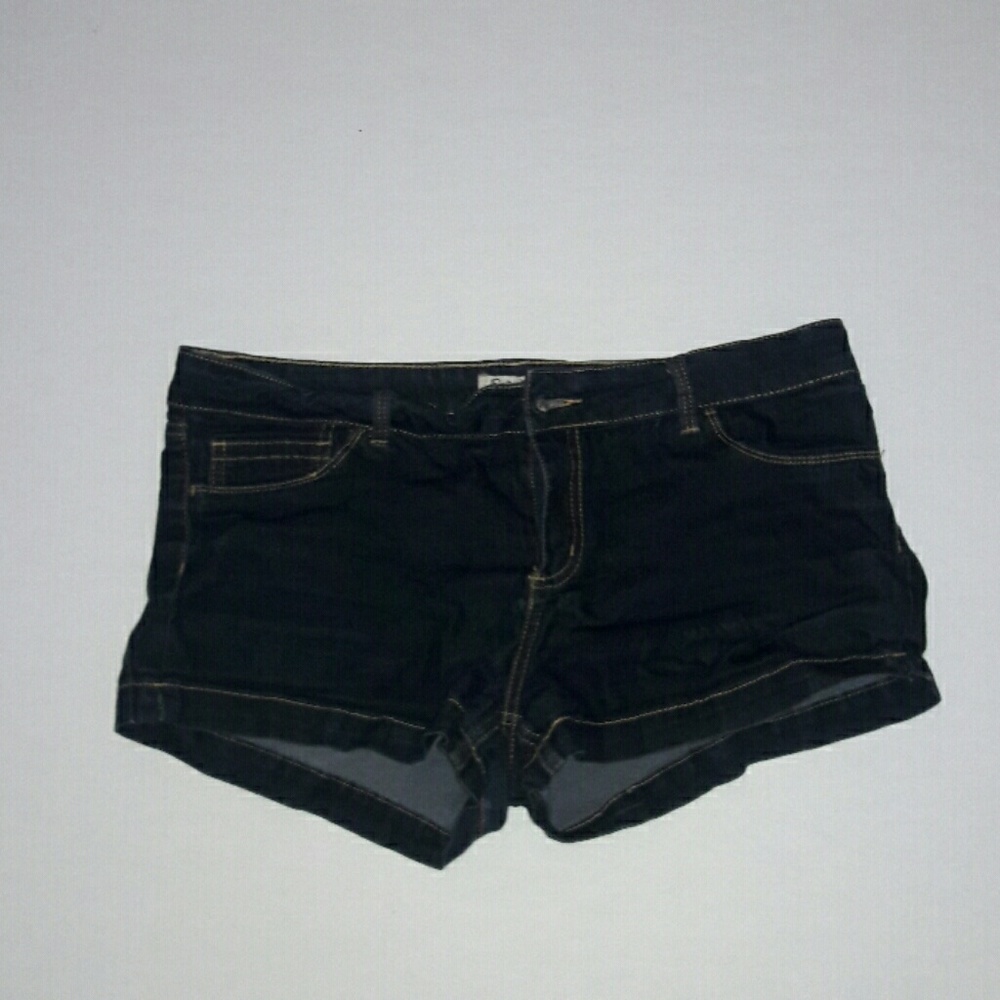 Dark blue denim shorts