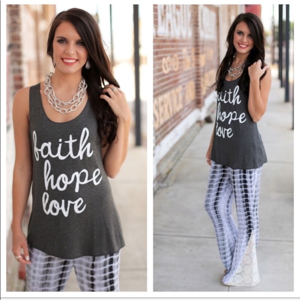 Faith, Hope, Love Racerback Tank