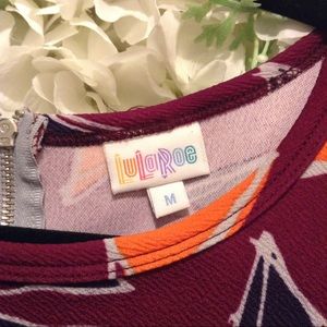 LuLaRoe Dresses - Lularoe Amelia Maroon Triangles Dress LuLaRoe Dresses - Lularoe Amelia Maroon Triangles Dress