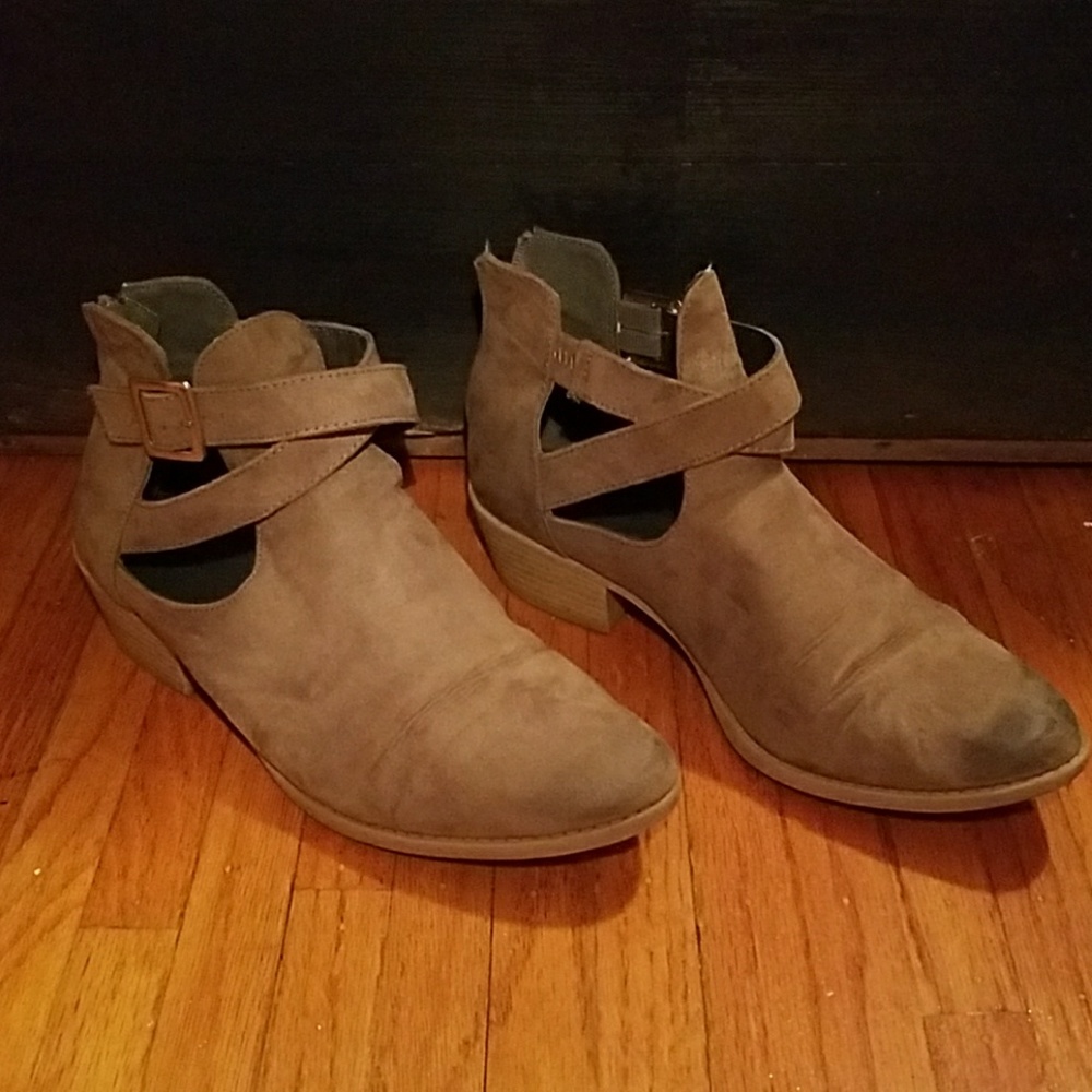 Strappy booties, Charlotte Russe