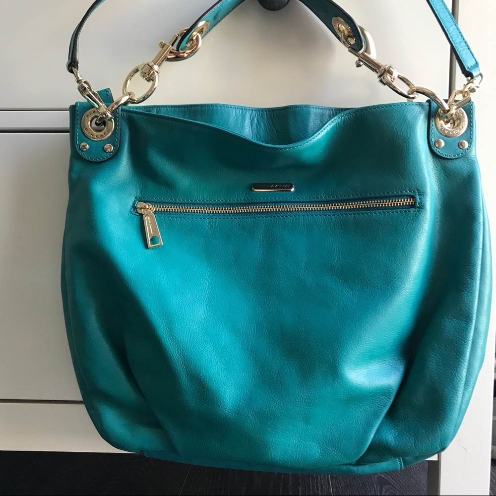 Rebecca Minkoff Hobo Turquoise and Gold