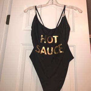 One piece Bathing suit (Hot Sauce)