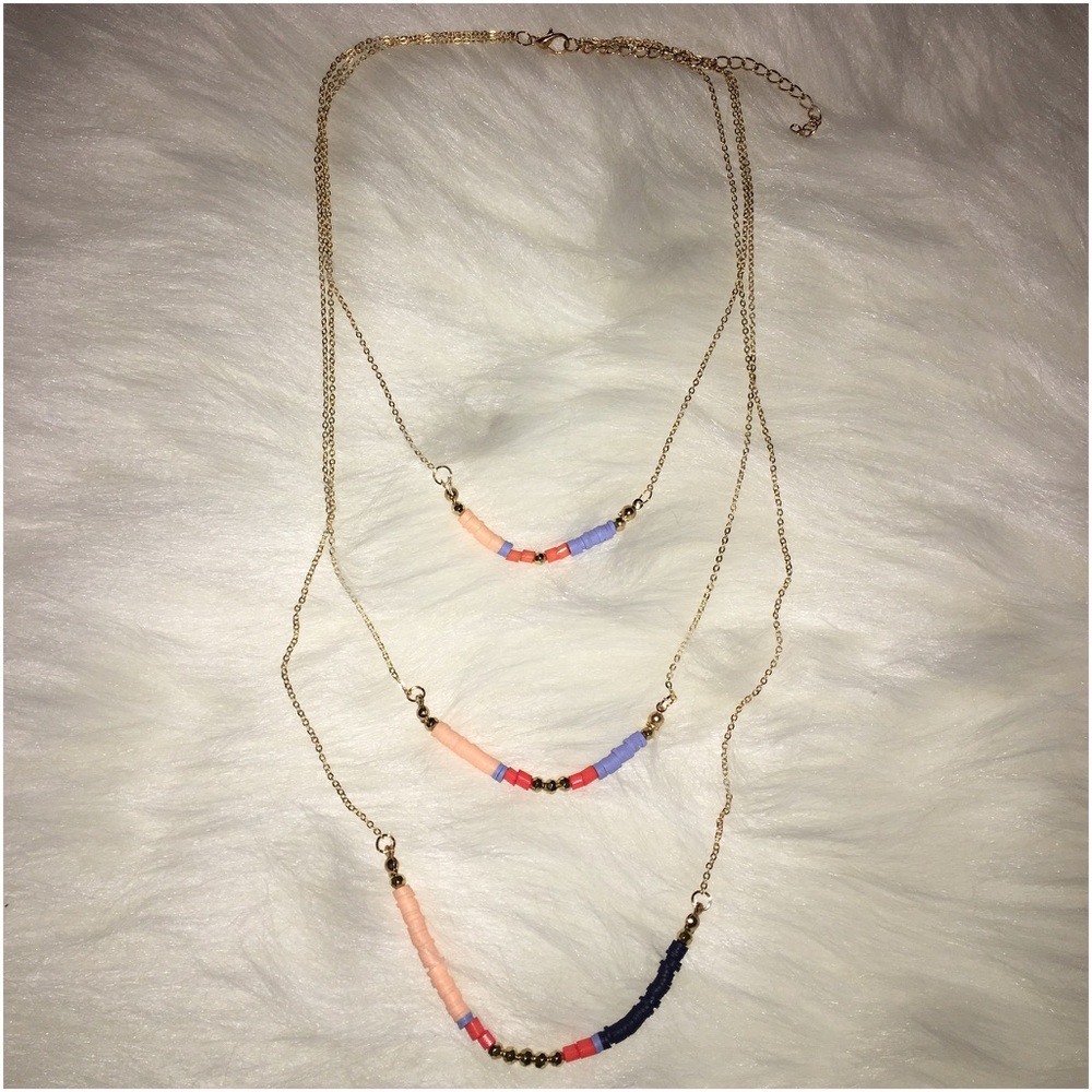 Colorful layering necklace