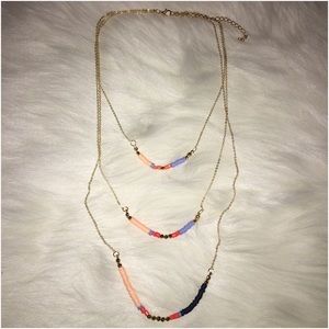 Colorful layering necklace
