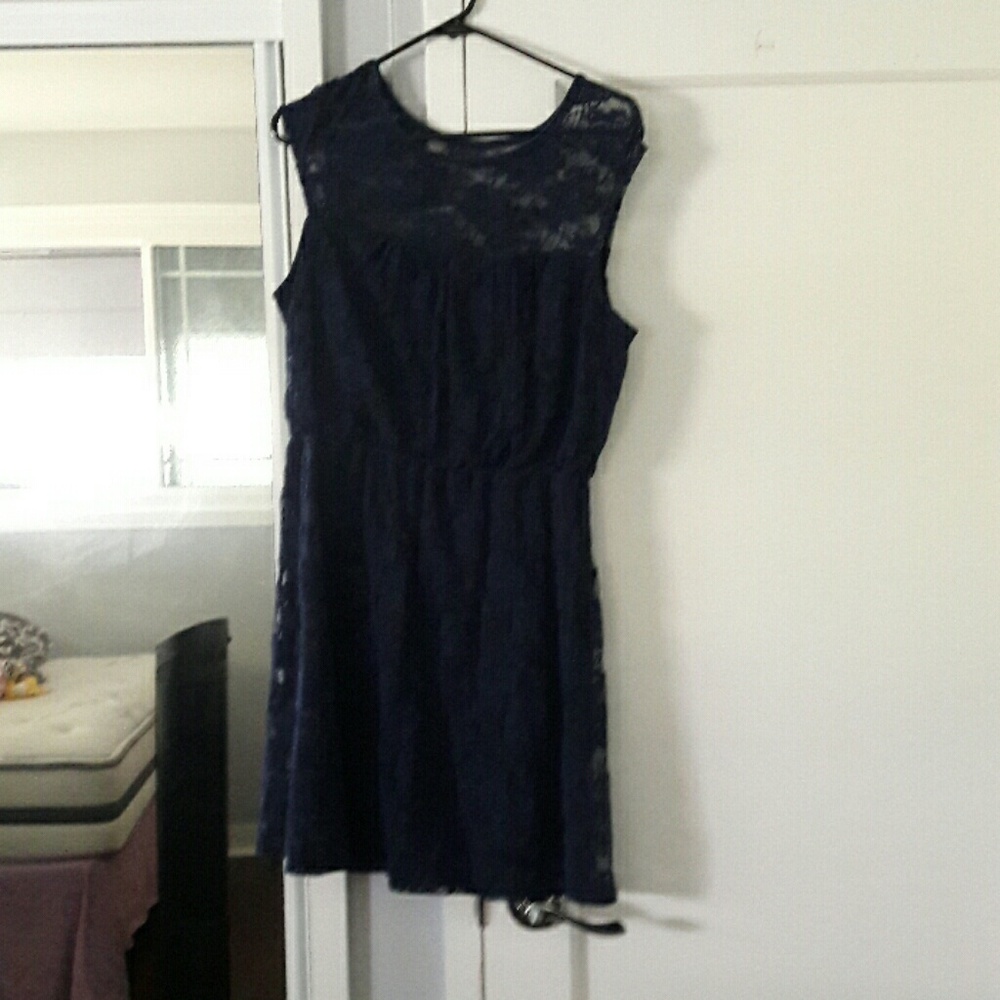 Navy blue lace dress