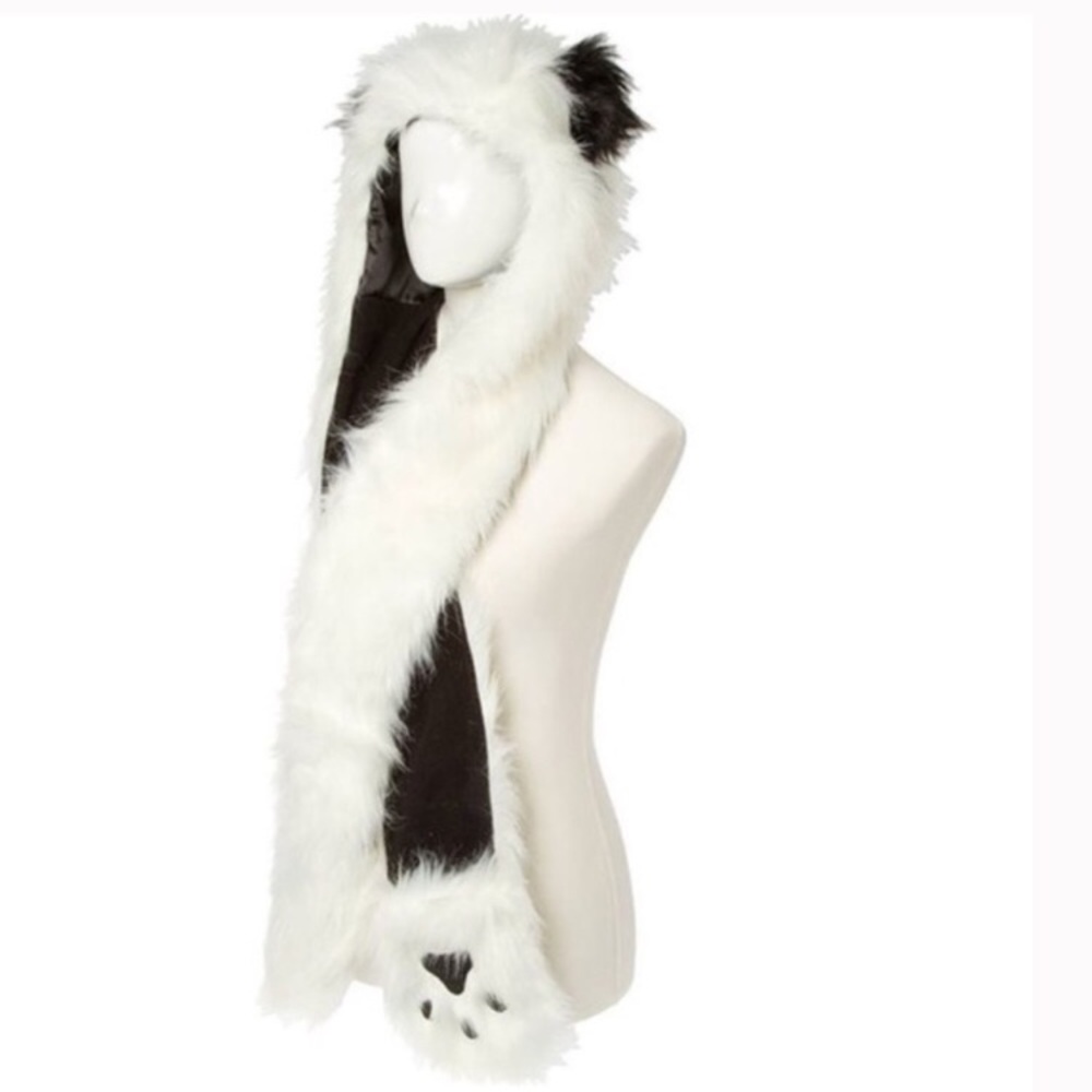 Hooded panda scarf🐼