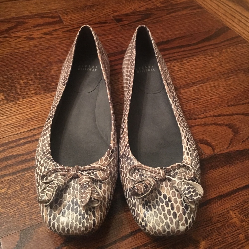 Stuart Weitzman Snakeskin Flats - image 3
