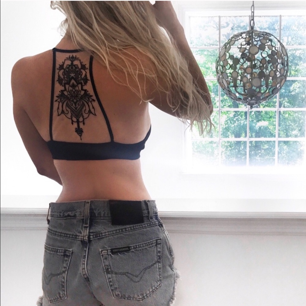 Tattoo Mesh Racerback Bralette - Picture 2 of 4