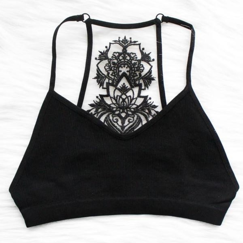 Tattoo Mesh Racerback Bralette - Picture 4 of 4
