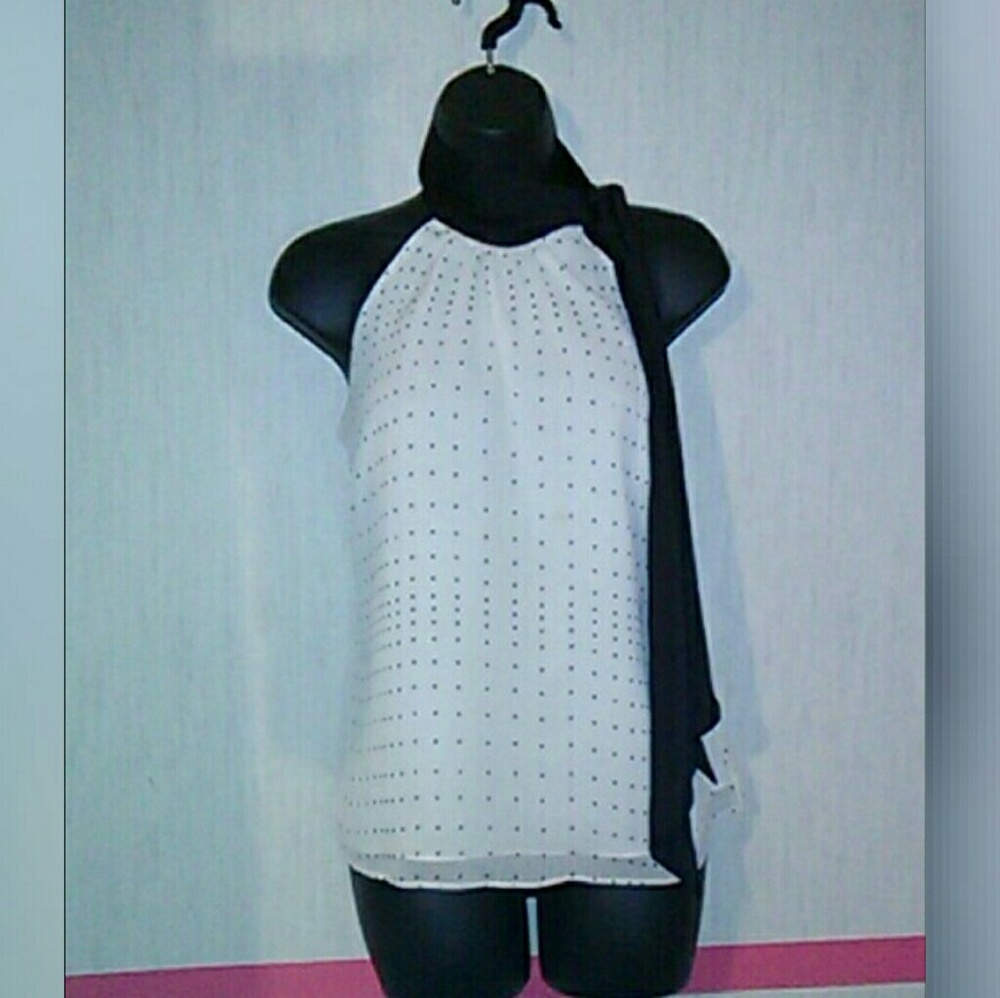 Beautiful elegant polka dot blouse