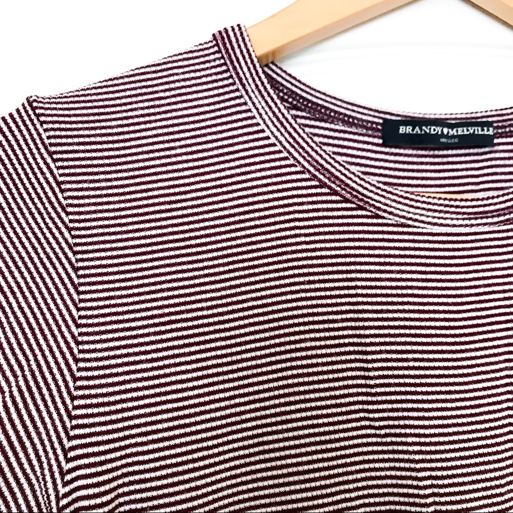 Brandy Melville Top with Red Stripes