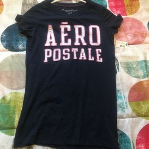 Navy blue Aeropostale Logo Shirt - size XS