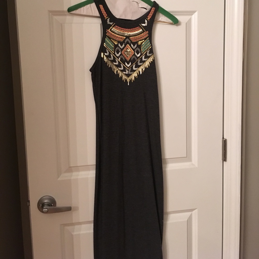 Extra small mosaic fitted tank dress from Express