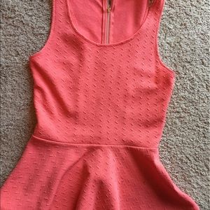 Peach peplum tank