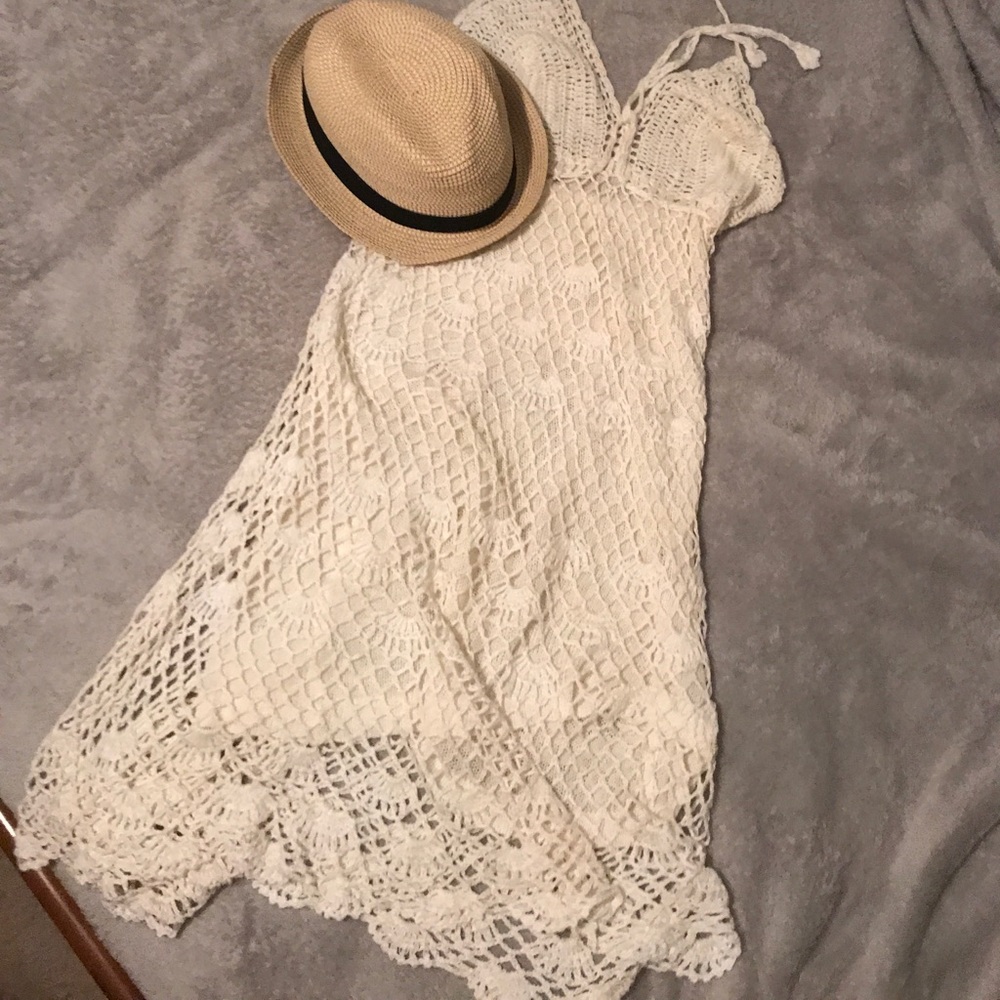 Knit dress with hat