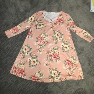 Pink floral dress!