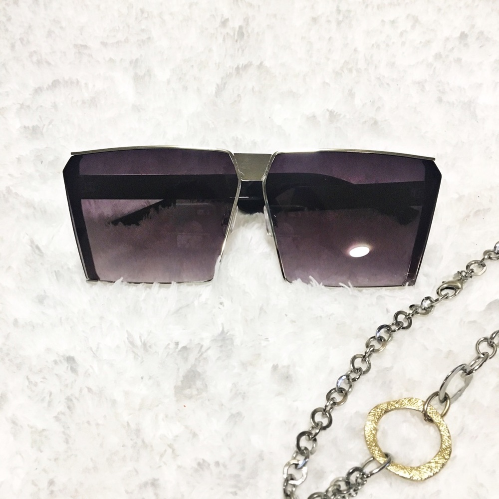 "Luna" Oversized Square Aviators