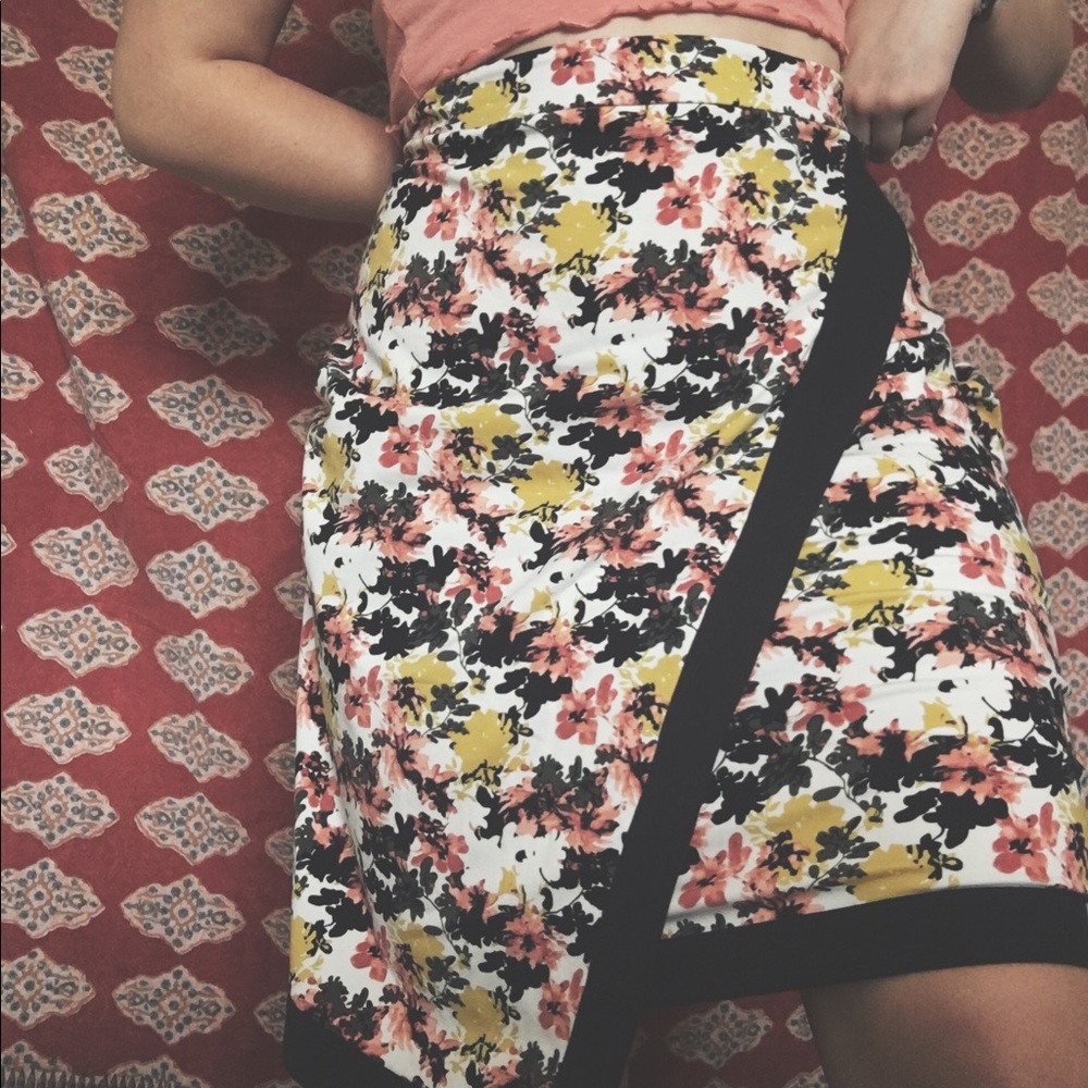 floral pencil skirt