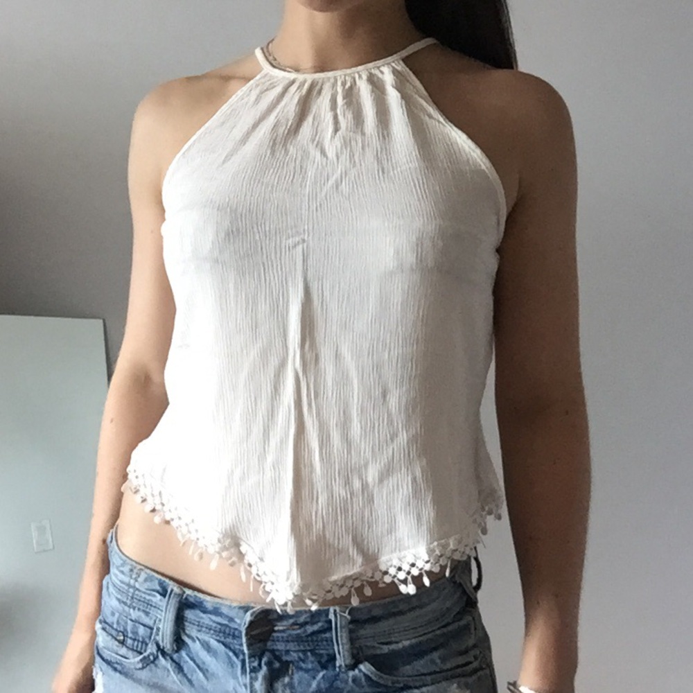 H&M Cream High Neck Tank