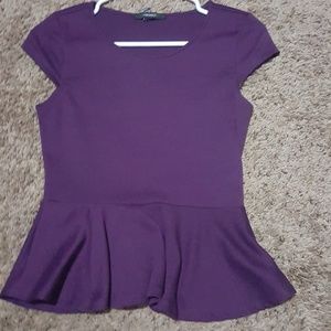 Purple peplum shirt from Forever 21