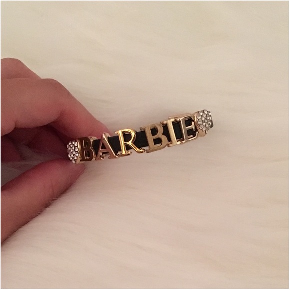 Black with gold letters Barbie bracelet - Picture 2 of 4