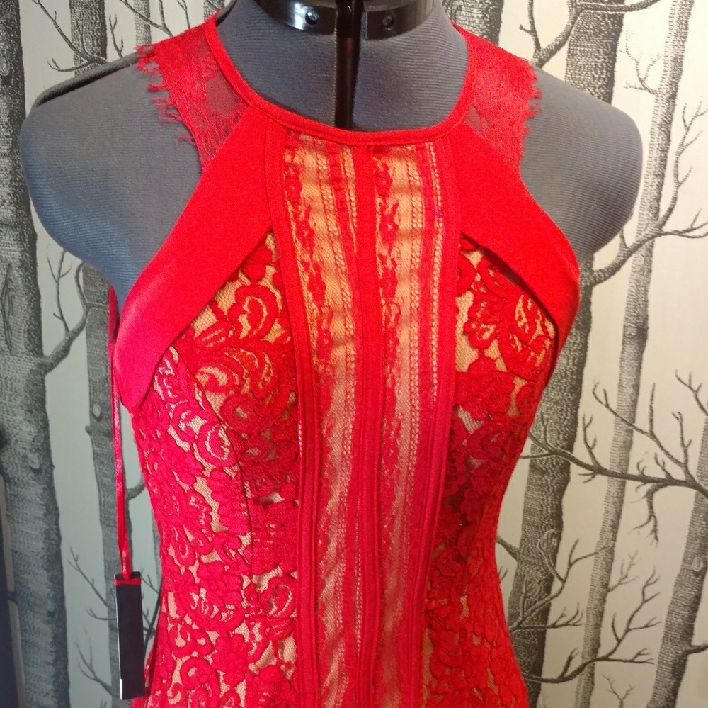 NWT Red lace cocktail dress