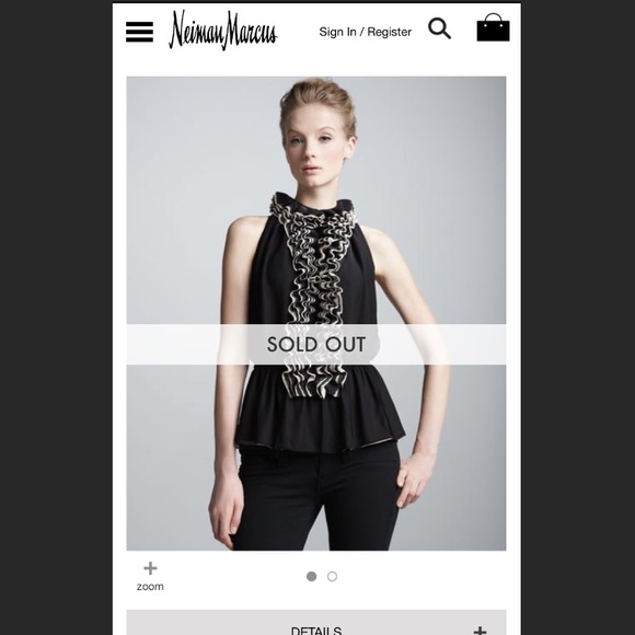 NWT Neiman Marcus Ruffle Top - Picture 3 of 7