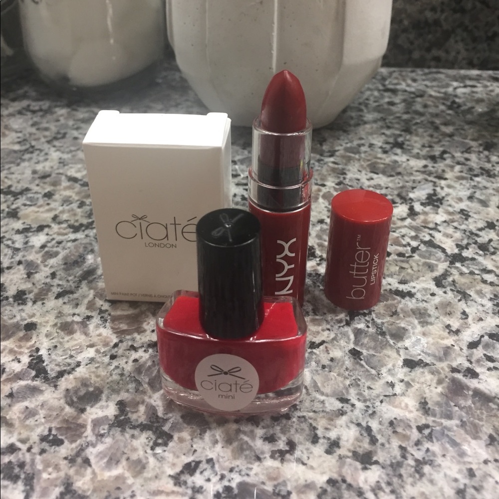 NYX & Ciate Bundle.  Nail polish mini & lip butter
