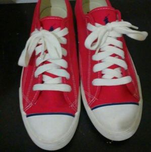 Red polo shoes