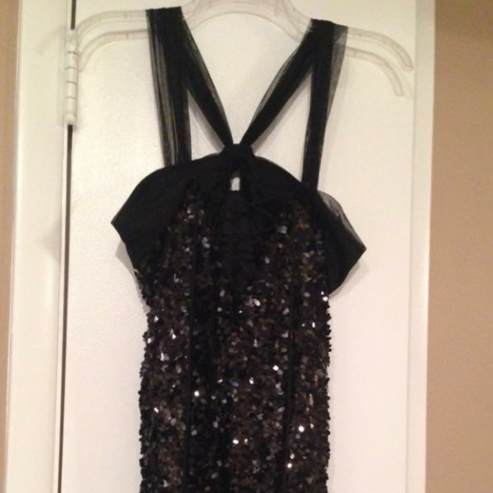 Sexy LBD black sequins and mesh MUST HAVE