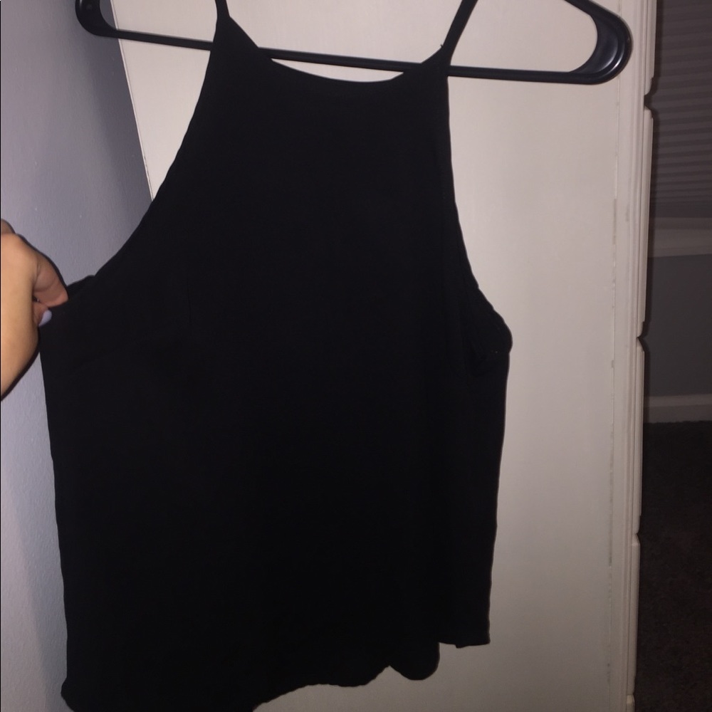 A&F black high neck tank top