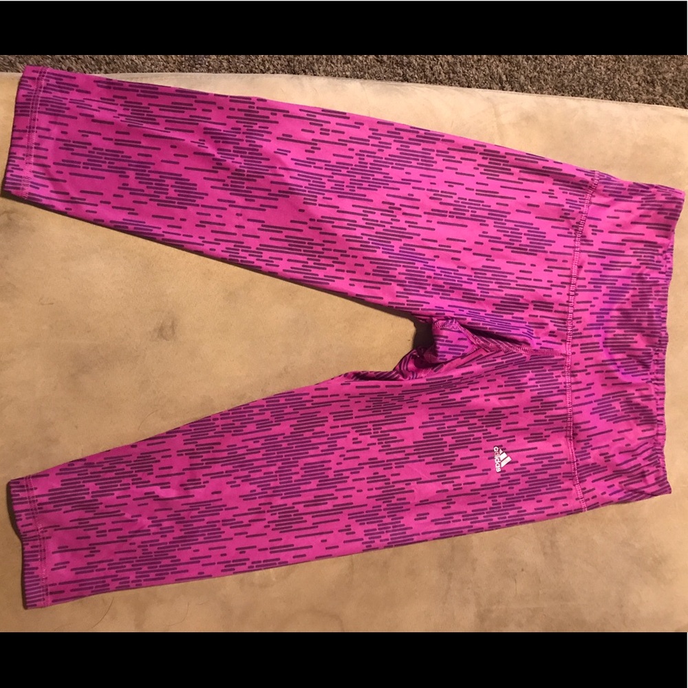 Adidas printed capri tights workout